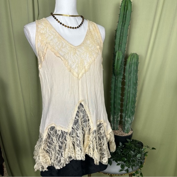 Maurices Cream Lace Boho Women's Tunic - Picture 1 of 8